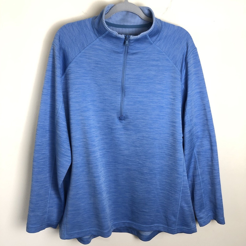 Vineyard Vines Golf Pullover Light Heather Blue 1/2 Zip Size XL